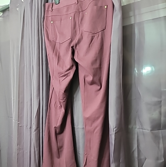 Inc International Concepts Zip Up Maroon Purple Pants Boot Cut Size 10 Nwt - Picture 1 of 8